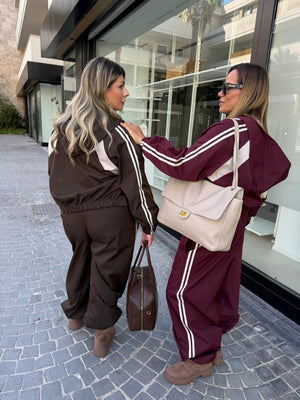 Cordset tuta strisce curvy