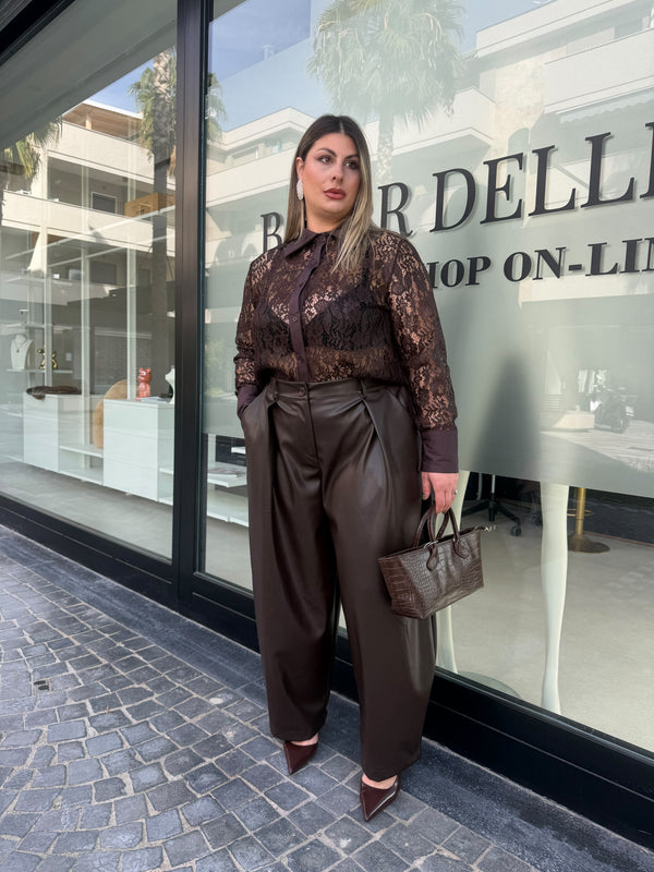 Camicia in pizzo curvy