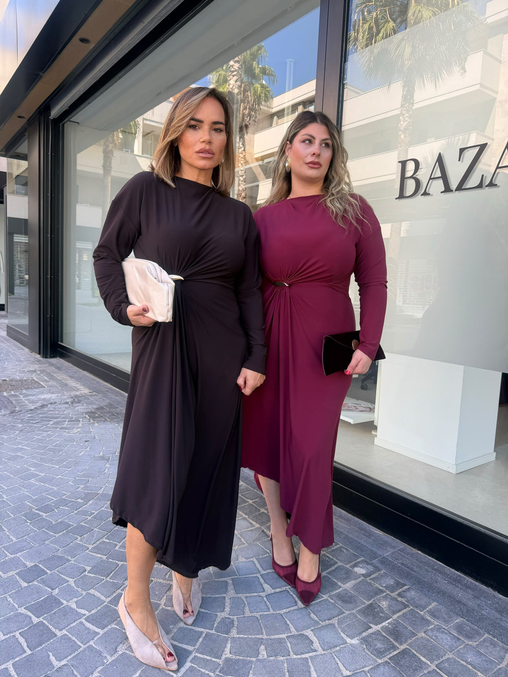 Abito foglia gold curvy