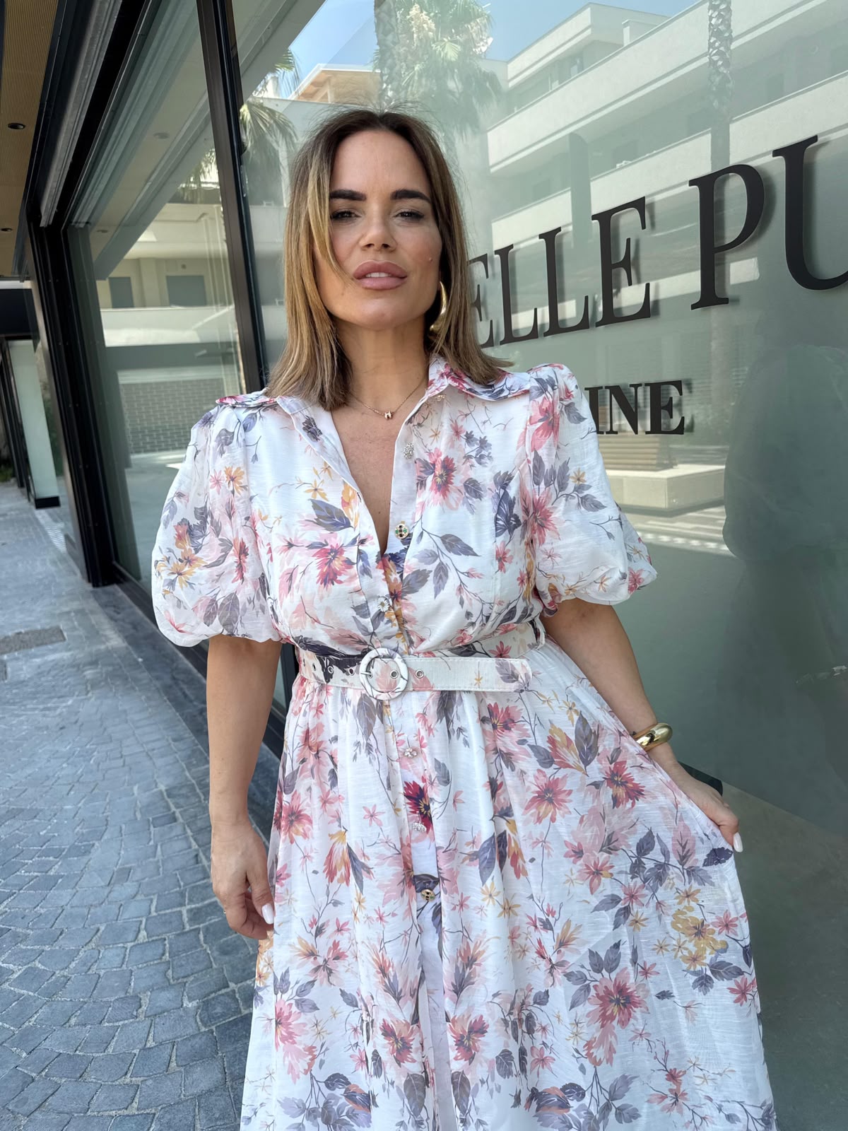 Abito camicia floreale