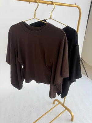 T-shirt manica a pipistrello