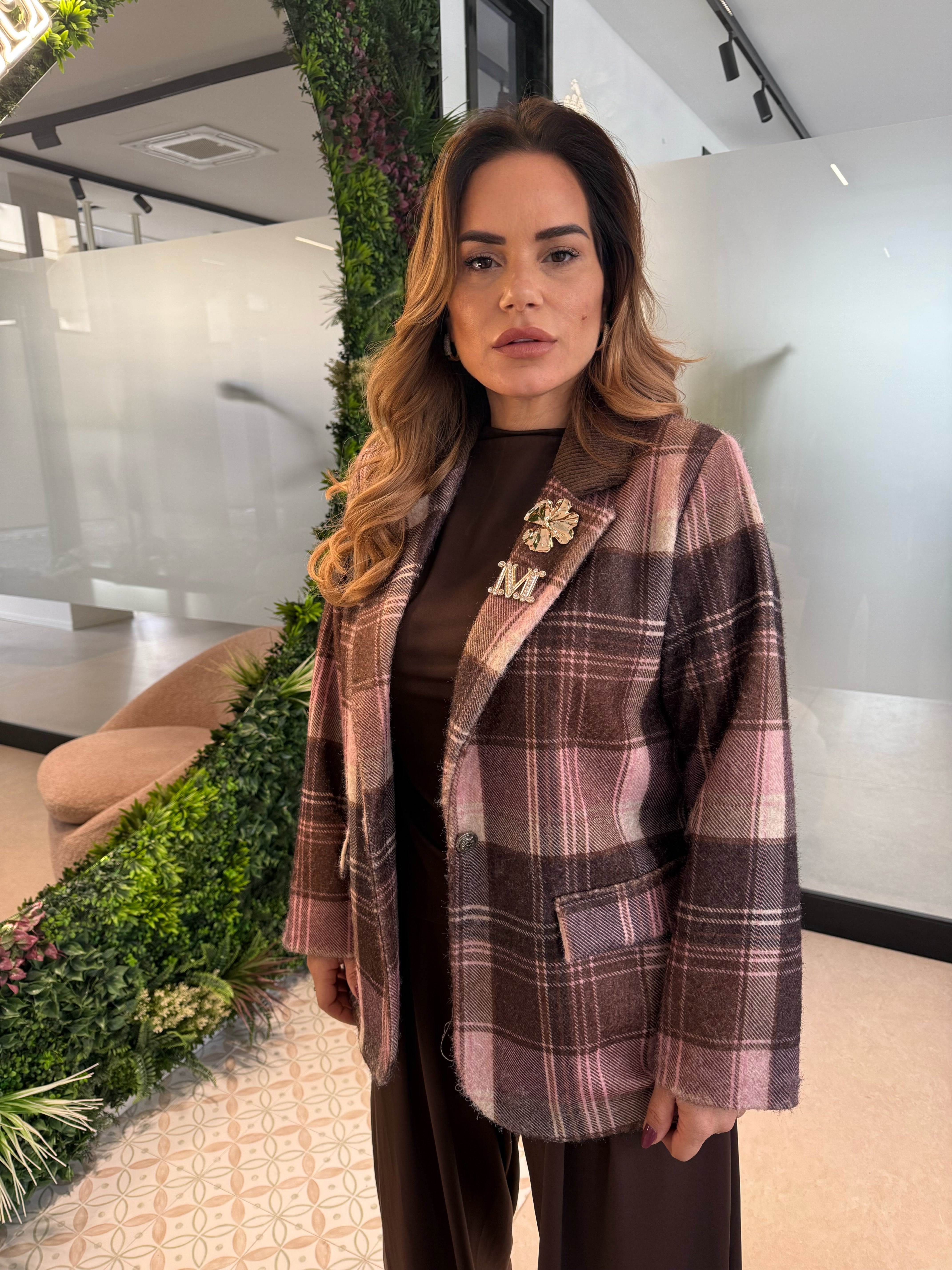 Giacca quadroni rosa