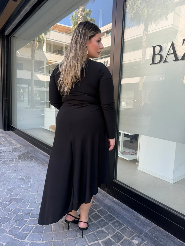 Abito foglia gold curvy