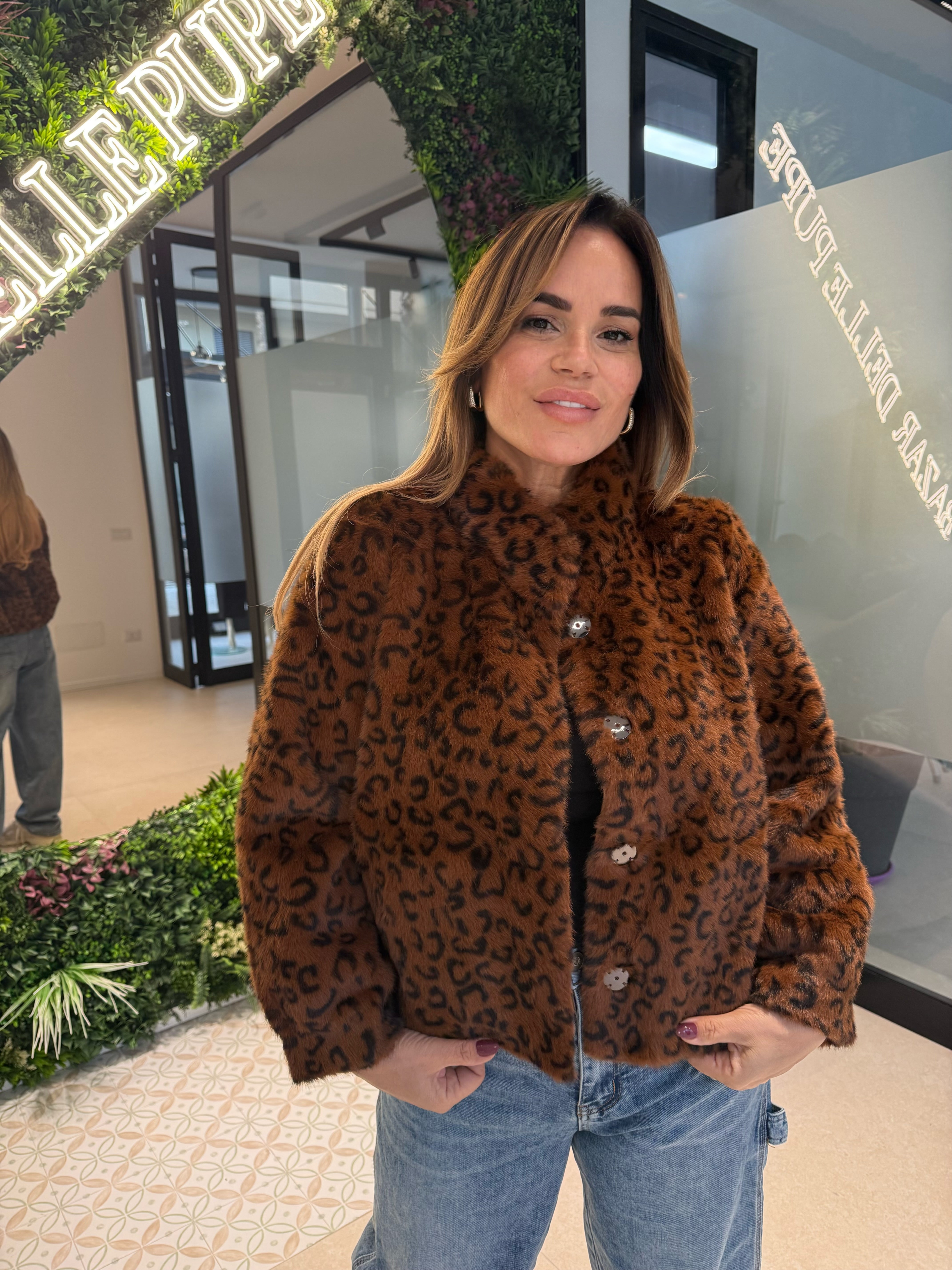 Pelliccia corta animalier