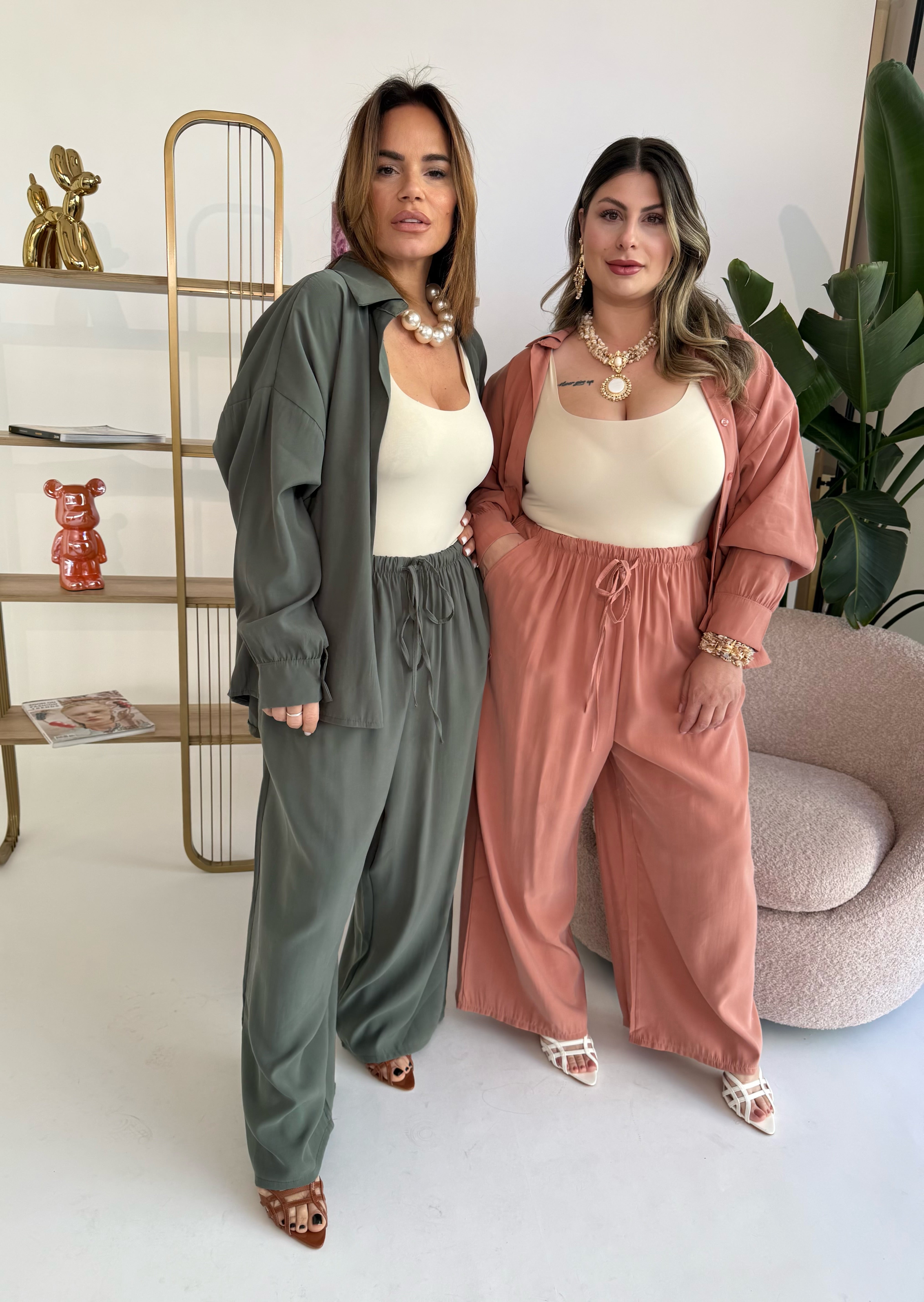 Cordset camicia e pantalone curvy