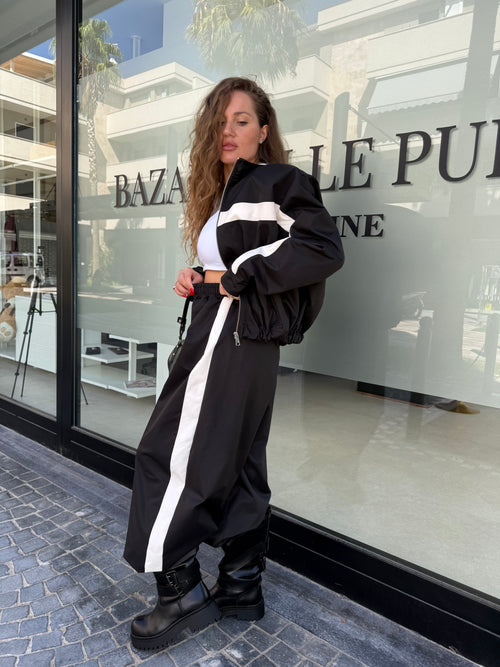 Cordset tuta black and white
