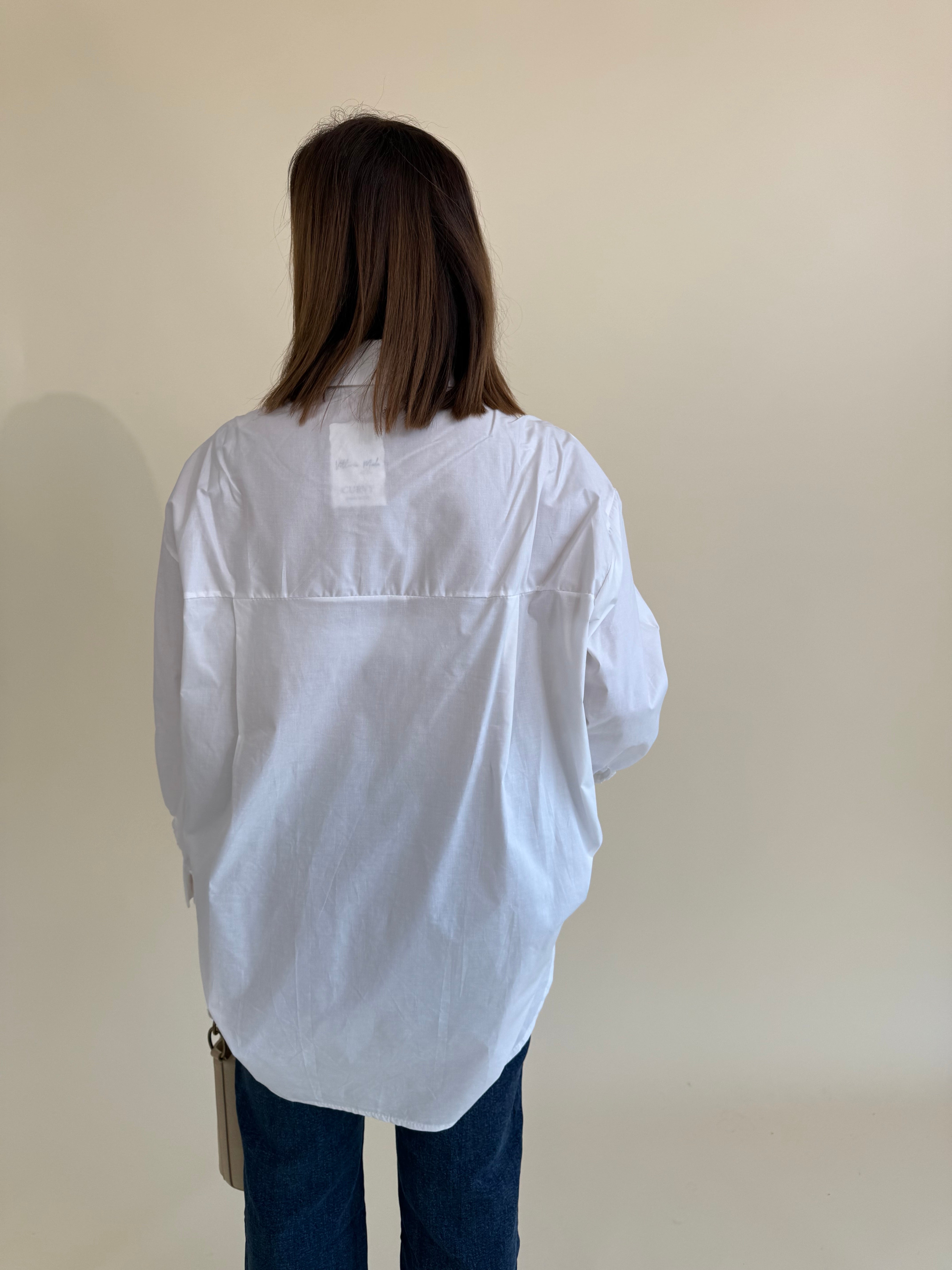 Camicia oversize strass