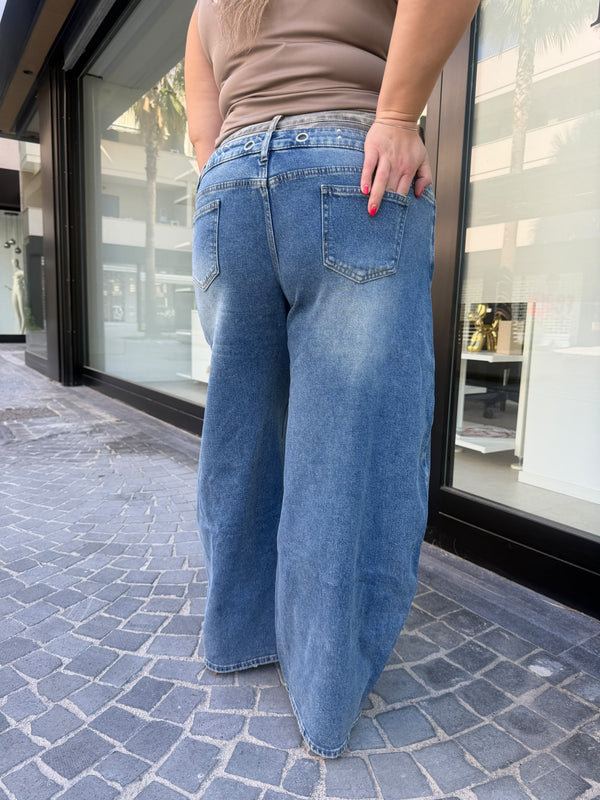 Jeans doppia vita curvy