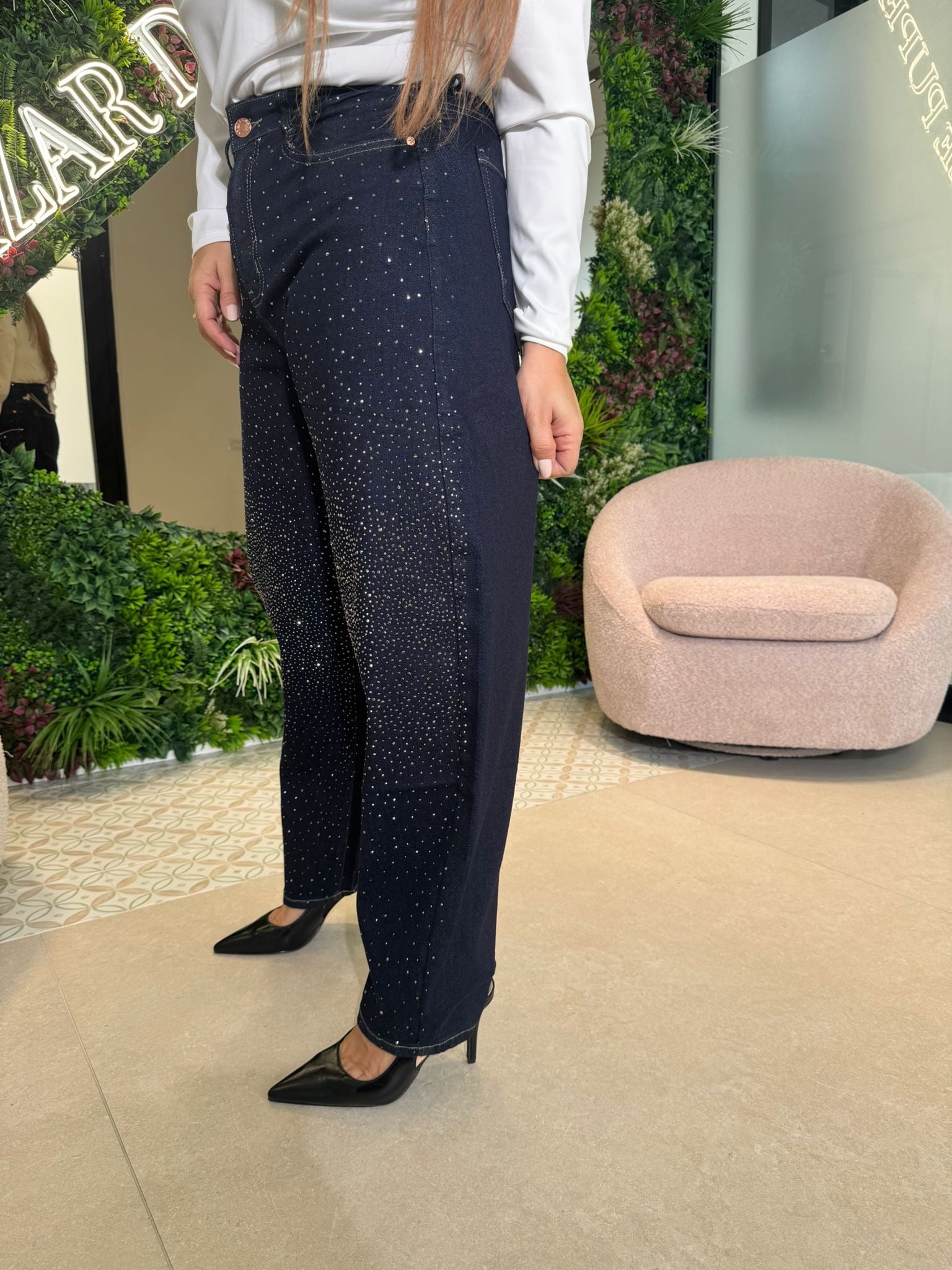 Jeans strass balloon