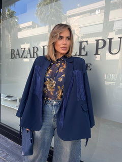 Giacca con frange curvy