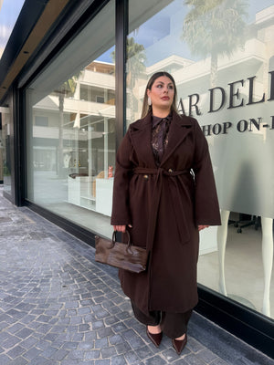 Cappotto in panno curvy