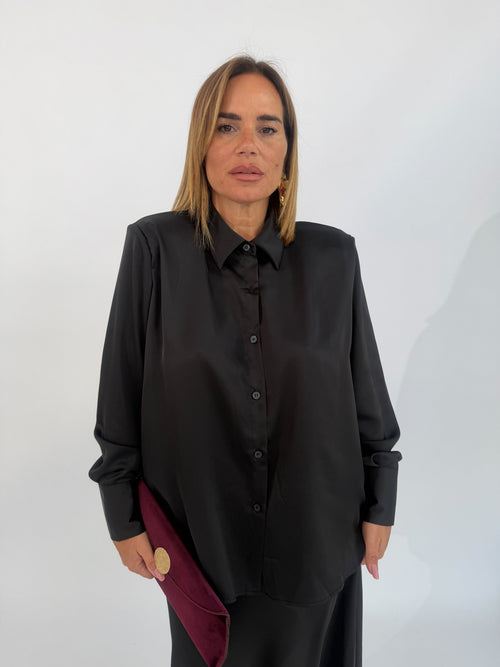 Camicia in raso curvy