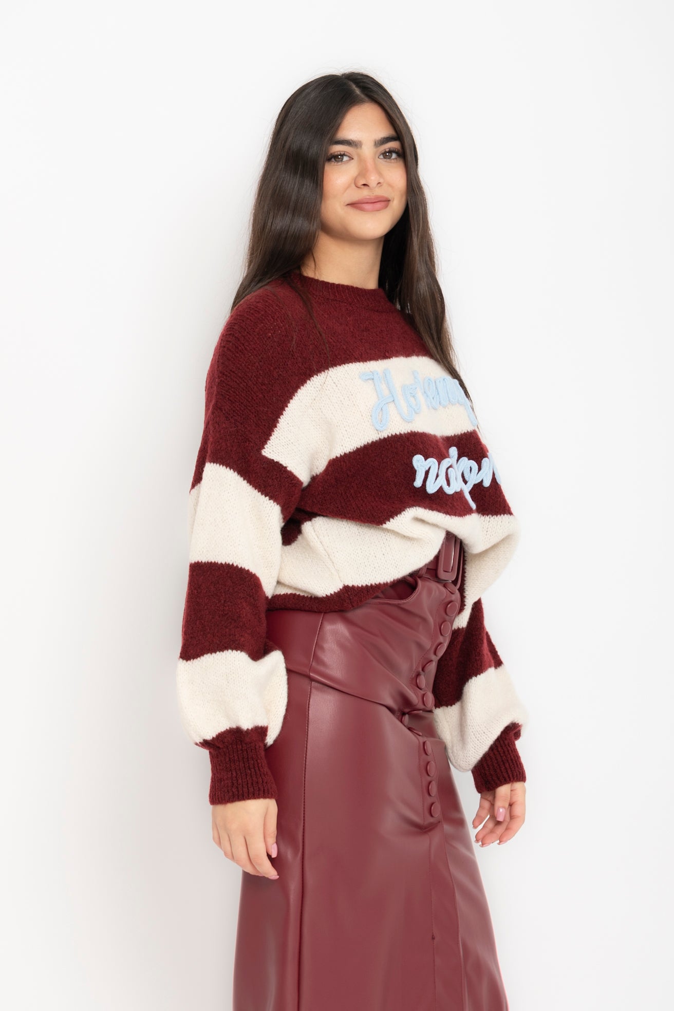 Pull “ho sempre ragione” bordeaux