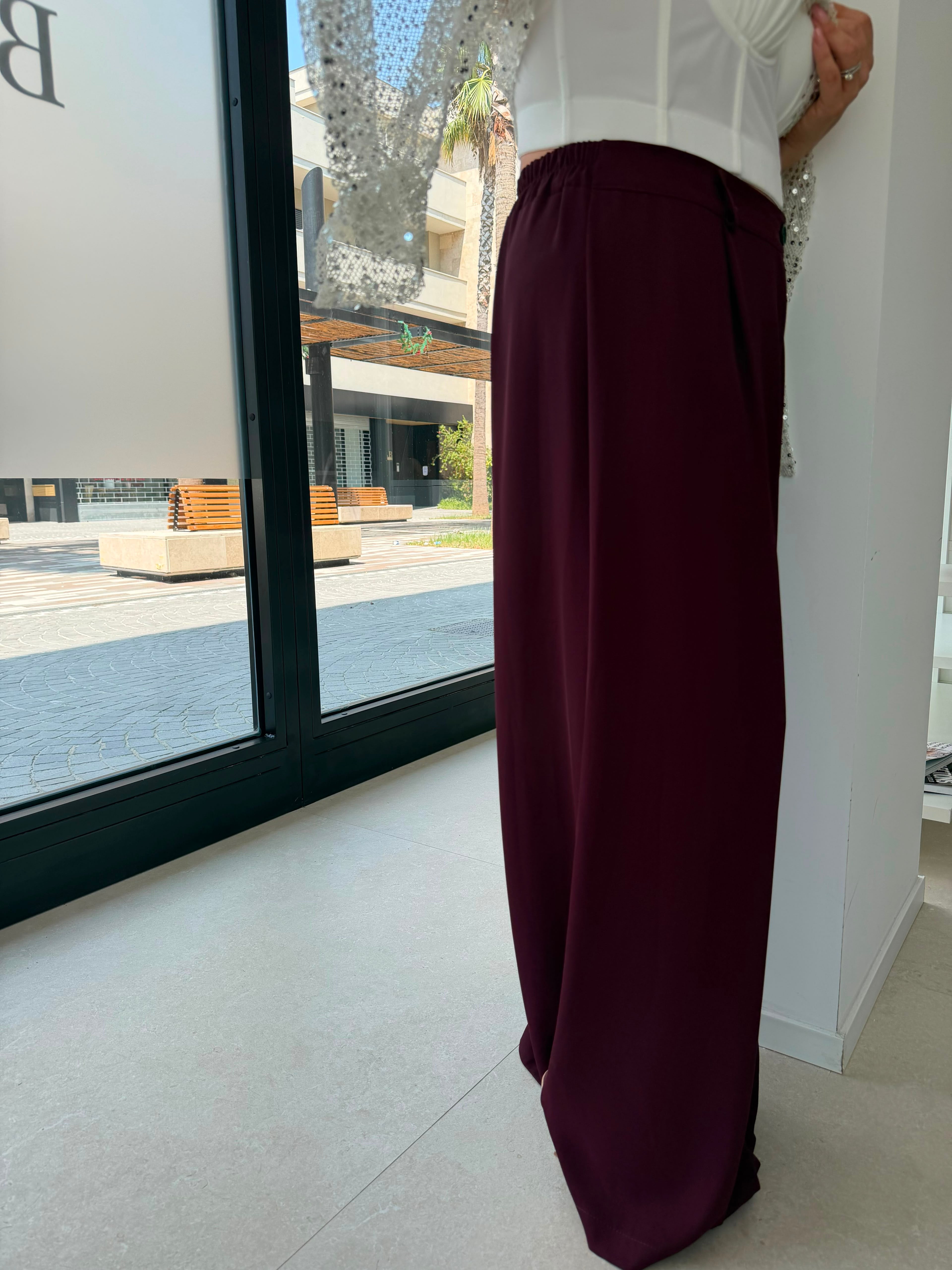 Pantalone palazzo curvy