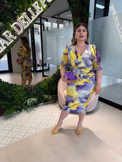 Abito midi violet curvy