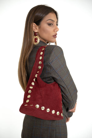 Borsa secchiello bottoni gold
