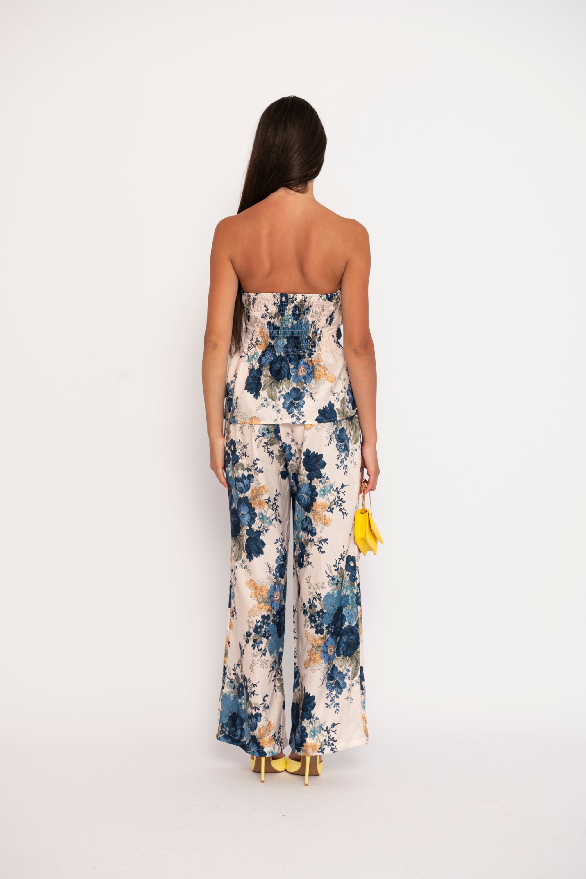 Cordset floreale blu