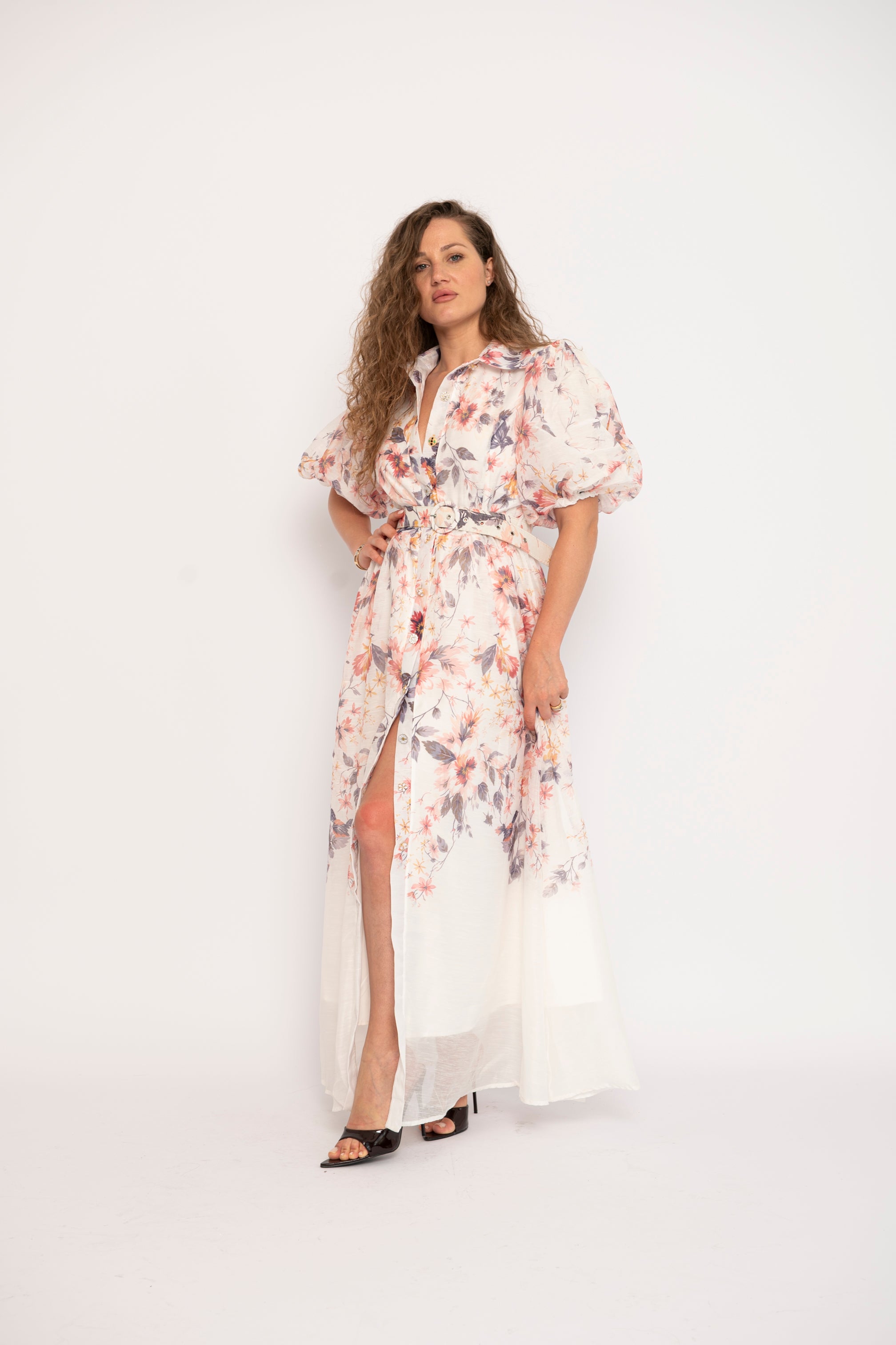 Abito camicia floreale