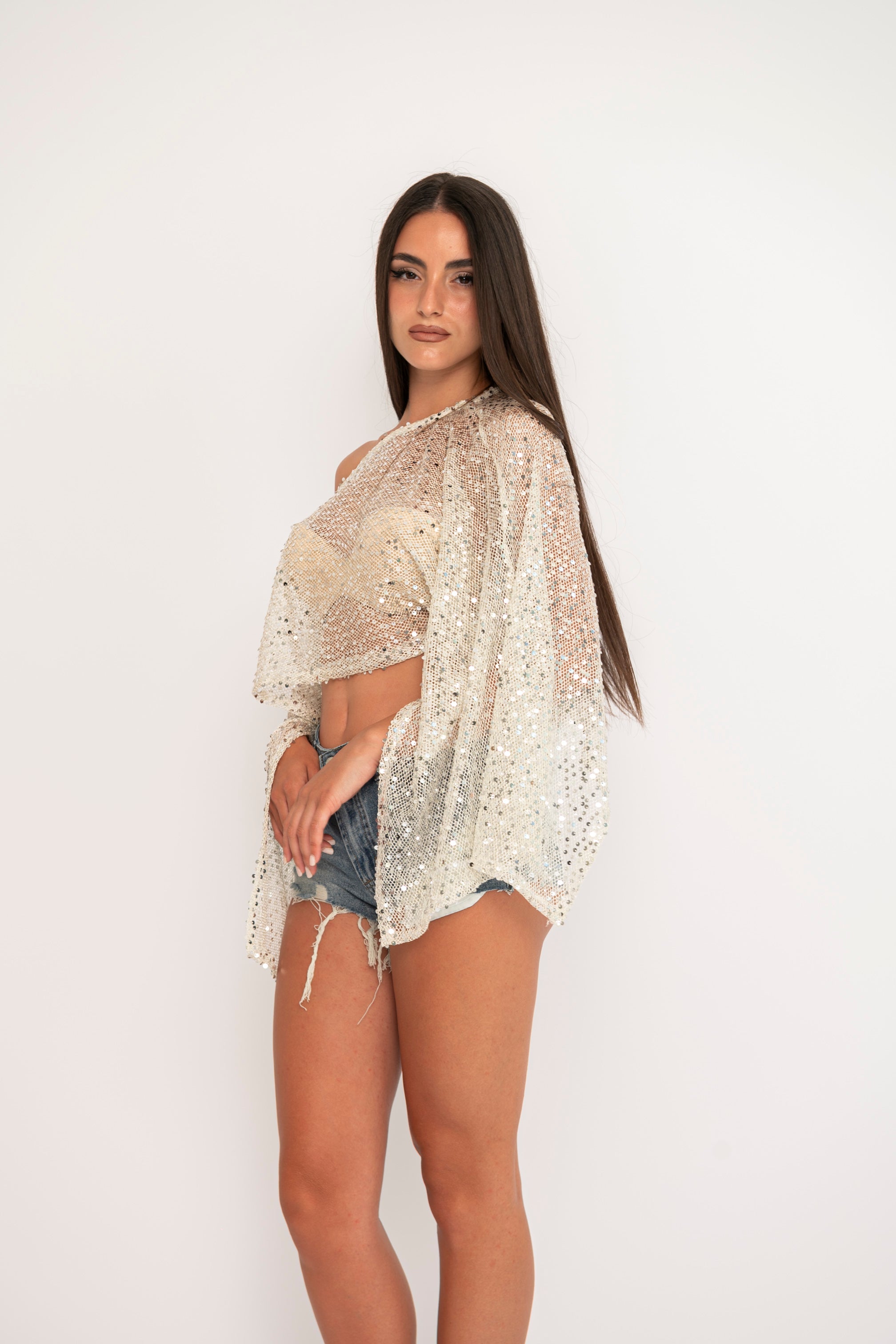 Maglia rete pailettes