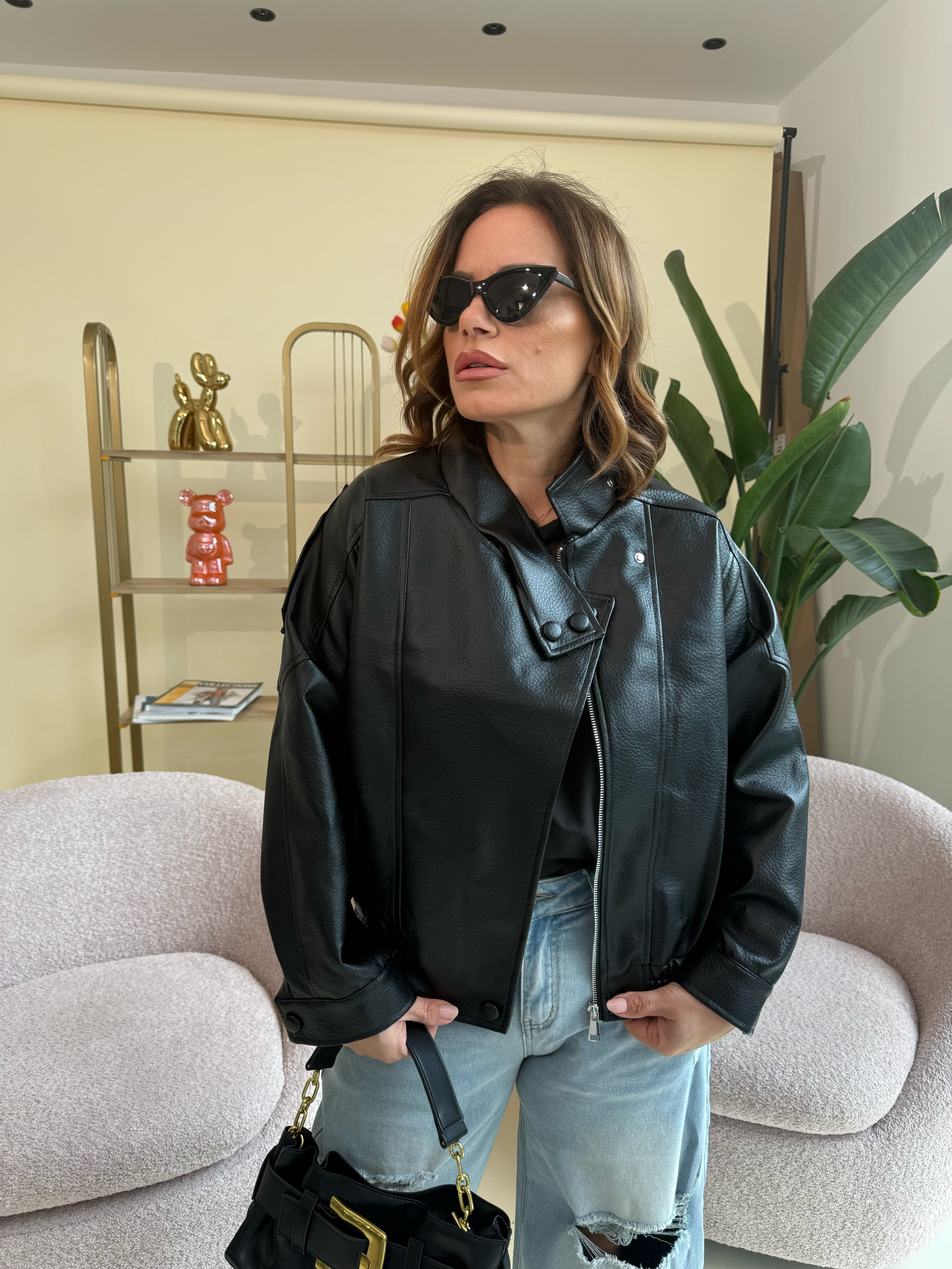 Chiodo bomber ecopelle Zarah