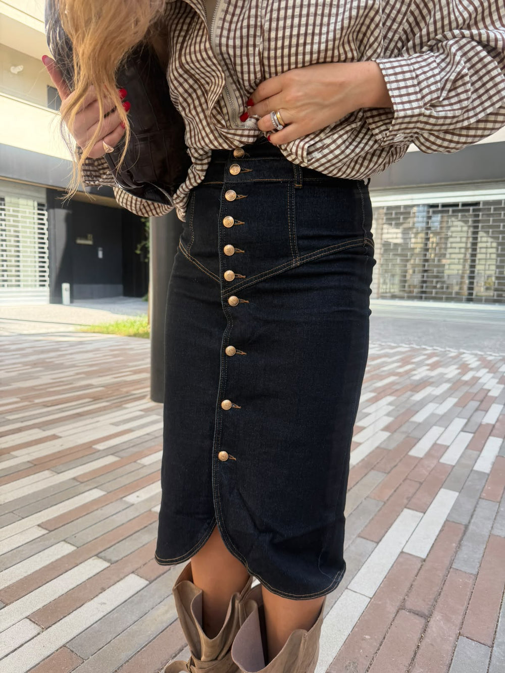 Gonna tubino denim