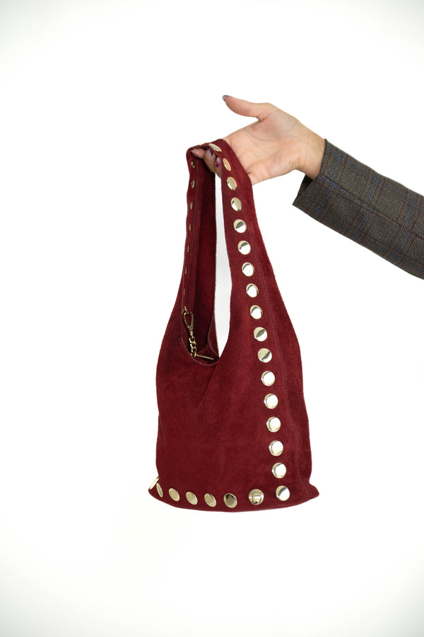 Borsa secchiello bottoni gold