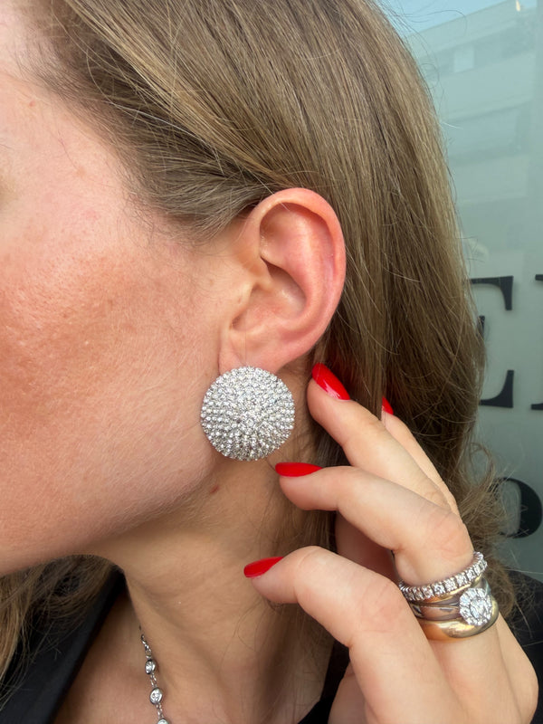 Orecchino sfera strass
