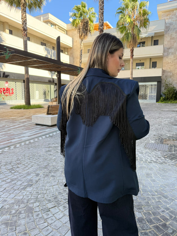 Giacca con frange curvy