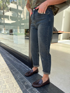 Jeans sabbiato scuro