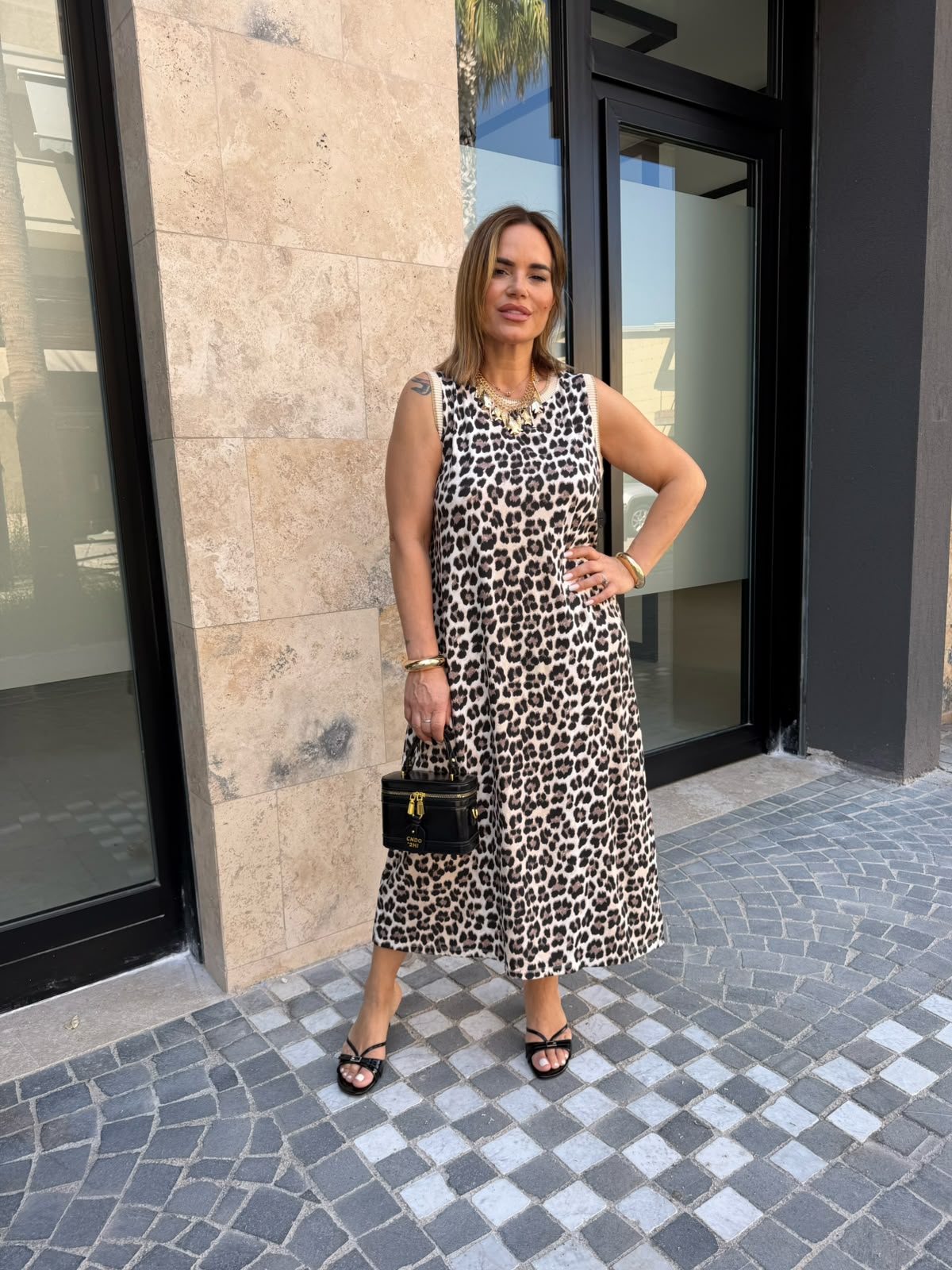 Abito canotta animalier curvy