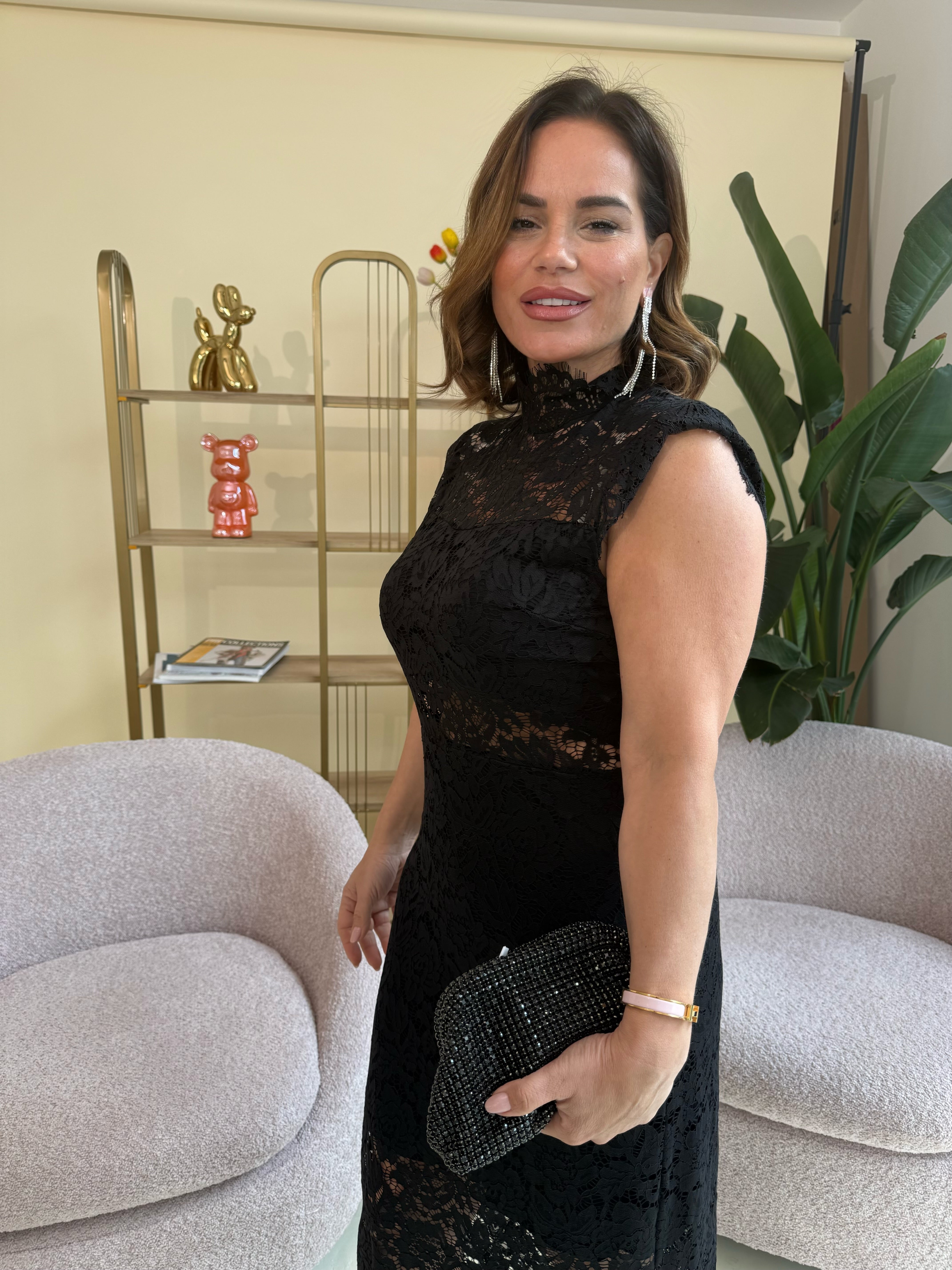 Abito tubino in pizzo curvy