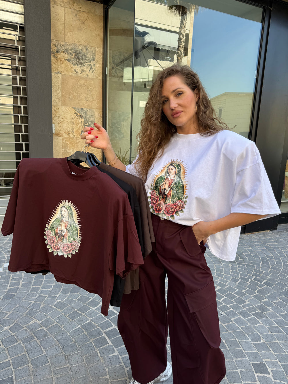 T-shirt crop madonna