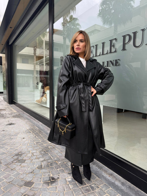 Trench ecopelle curvy