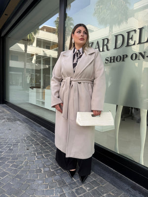 Cappotto in panno curvy