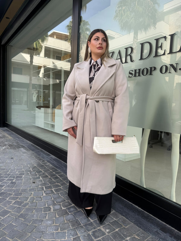 Cappotto in panno curvy