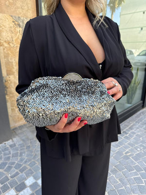 Borsa perline e paillettes