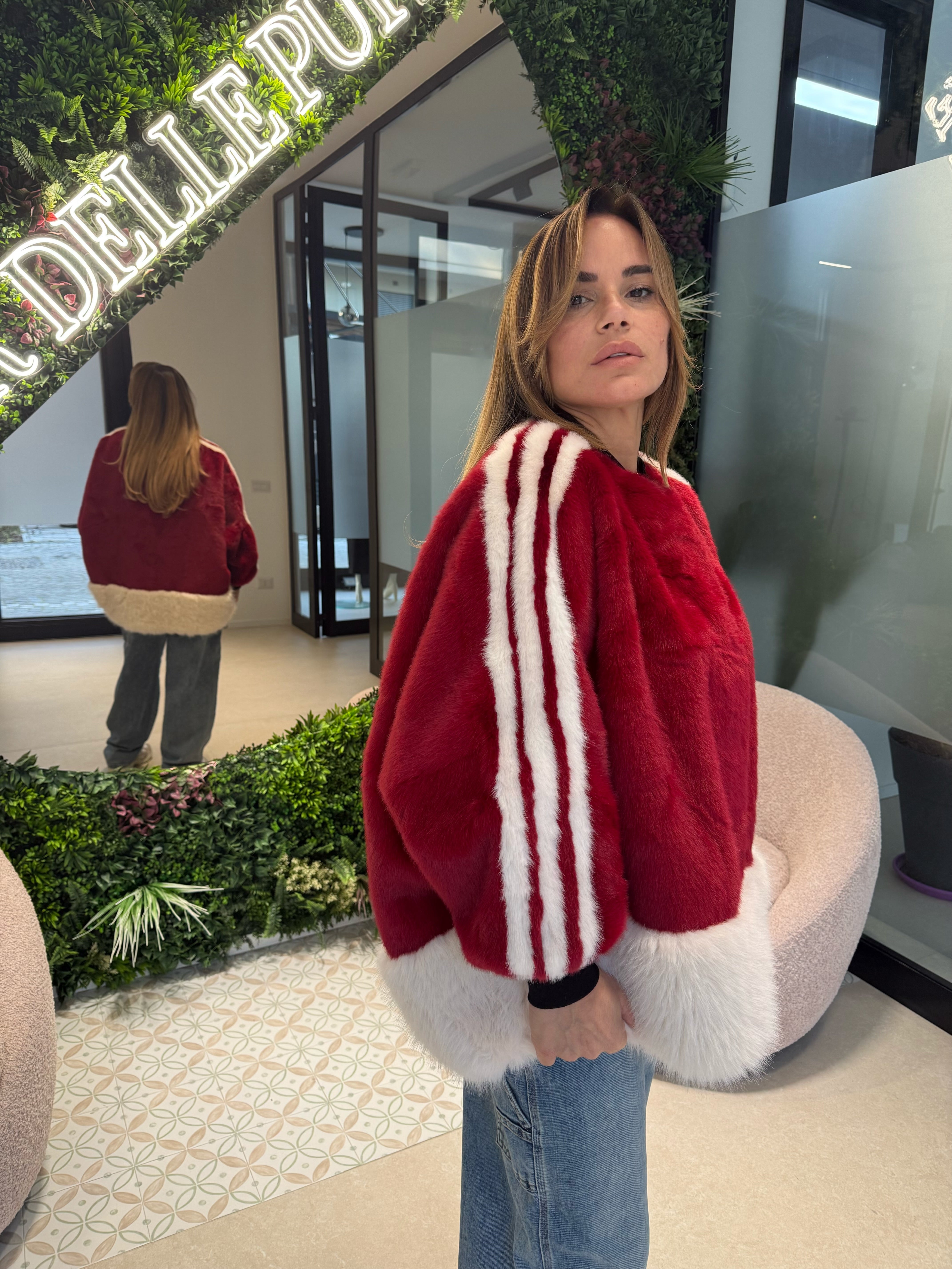 Pelliccia bomber red