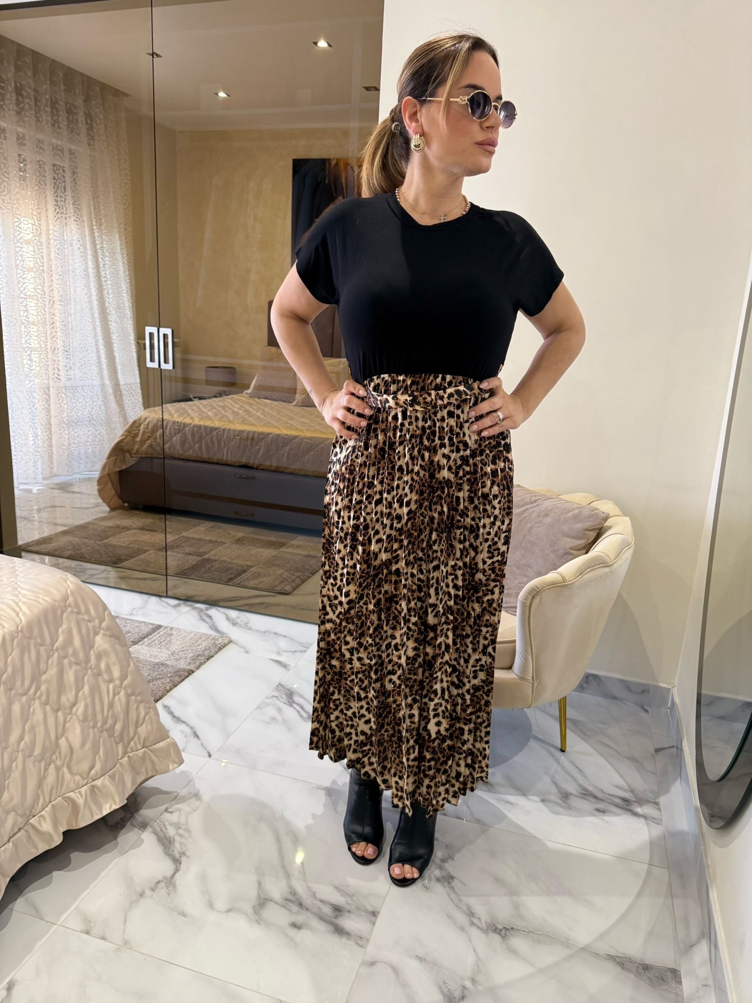 Abito Karmen animalier