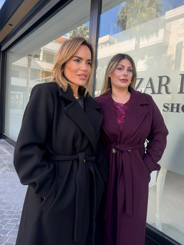 Cappotto in panno curvy