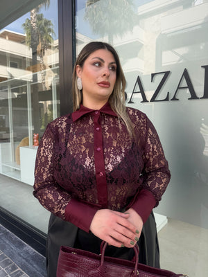 Camicia in pizzo curvy