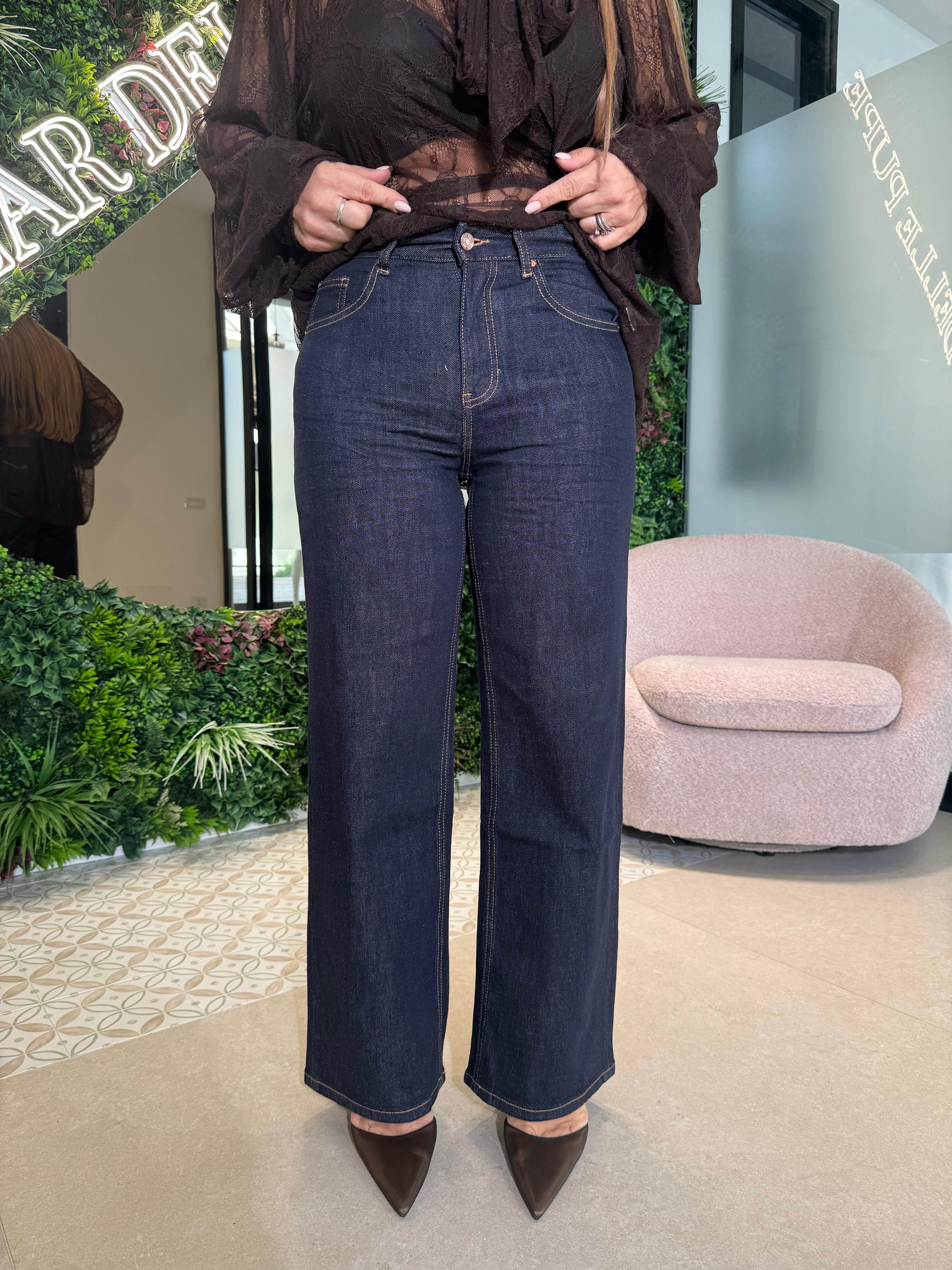 Jeans palazzo blu