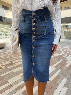 Gonna tubino denim