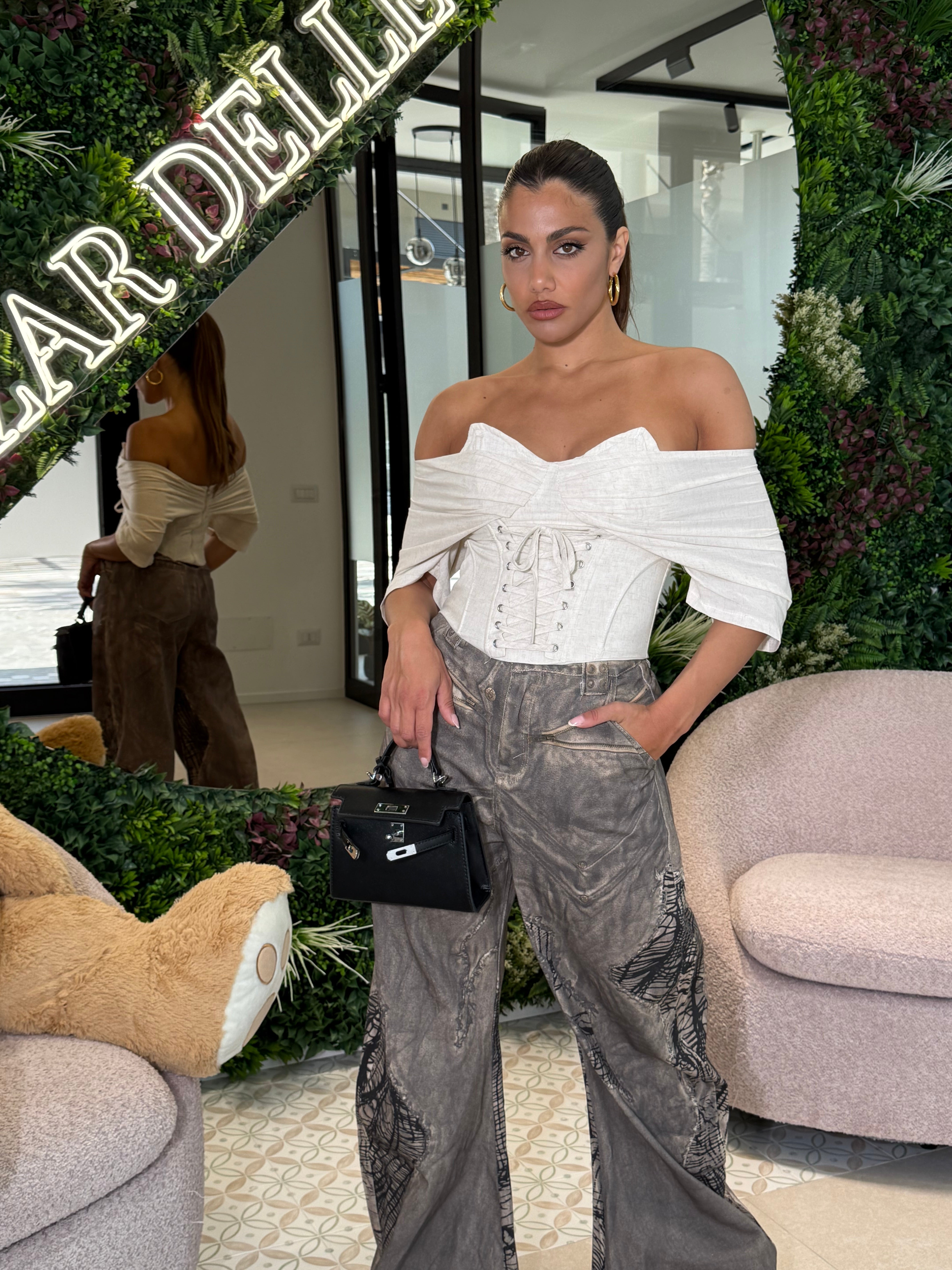 Top camicia bustino