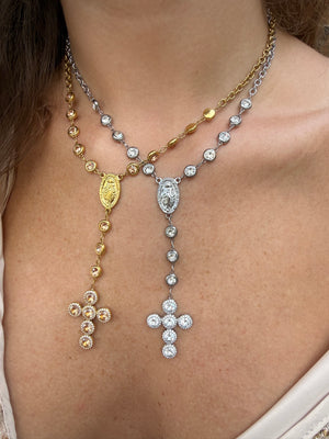 Collana rosario con croce
