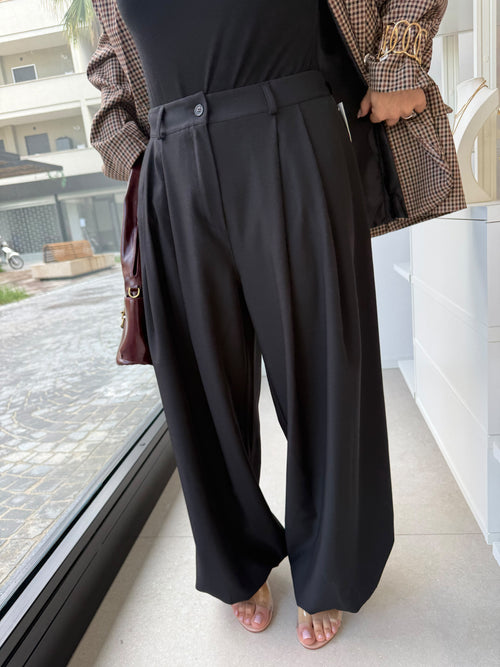 Pantalone con elastico alle caviglie curvy