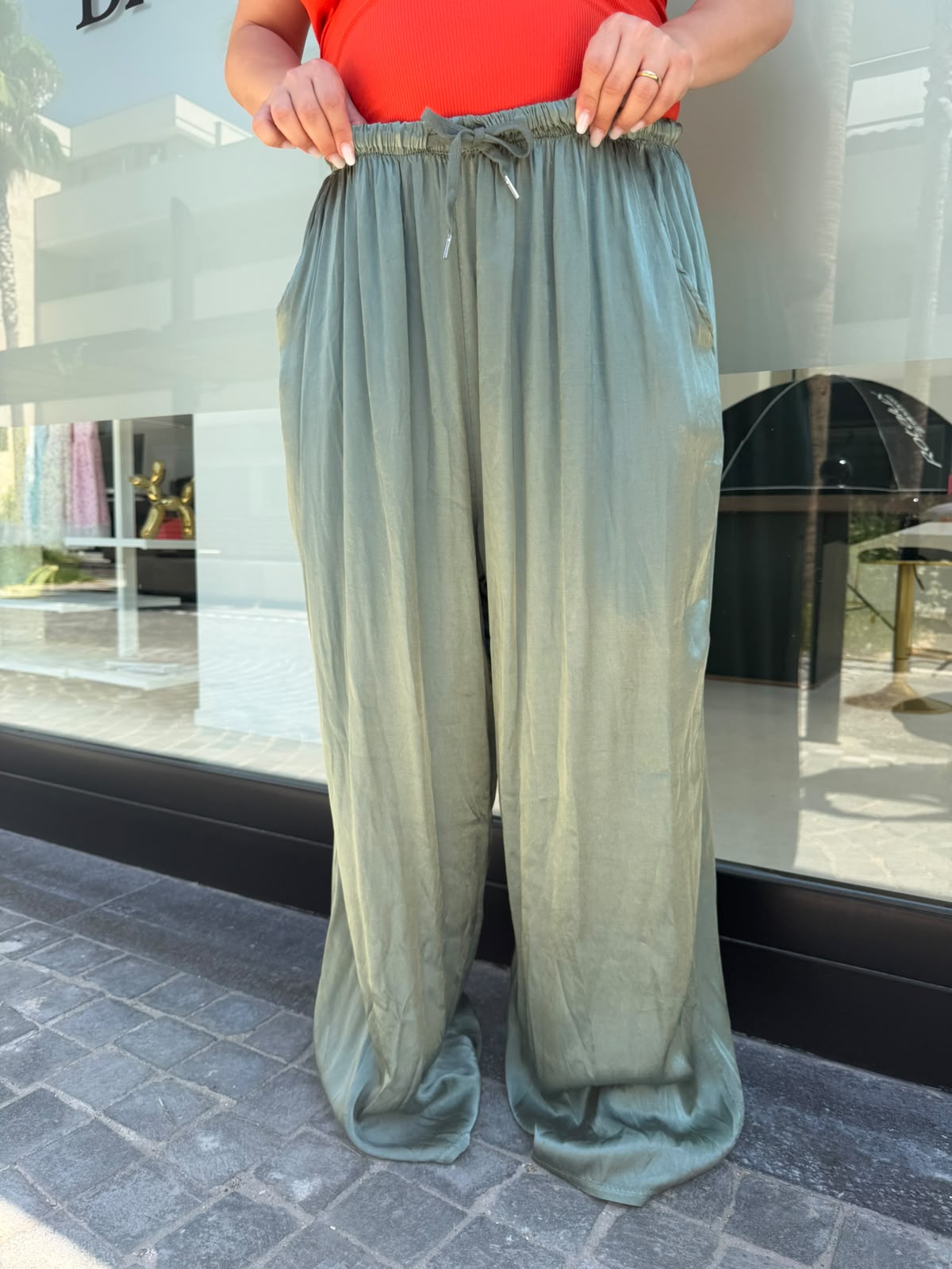 Pantalone satin curvy