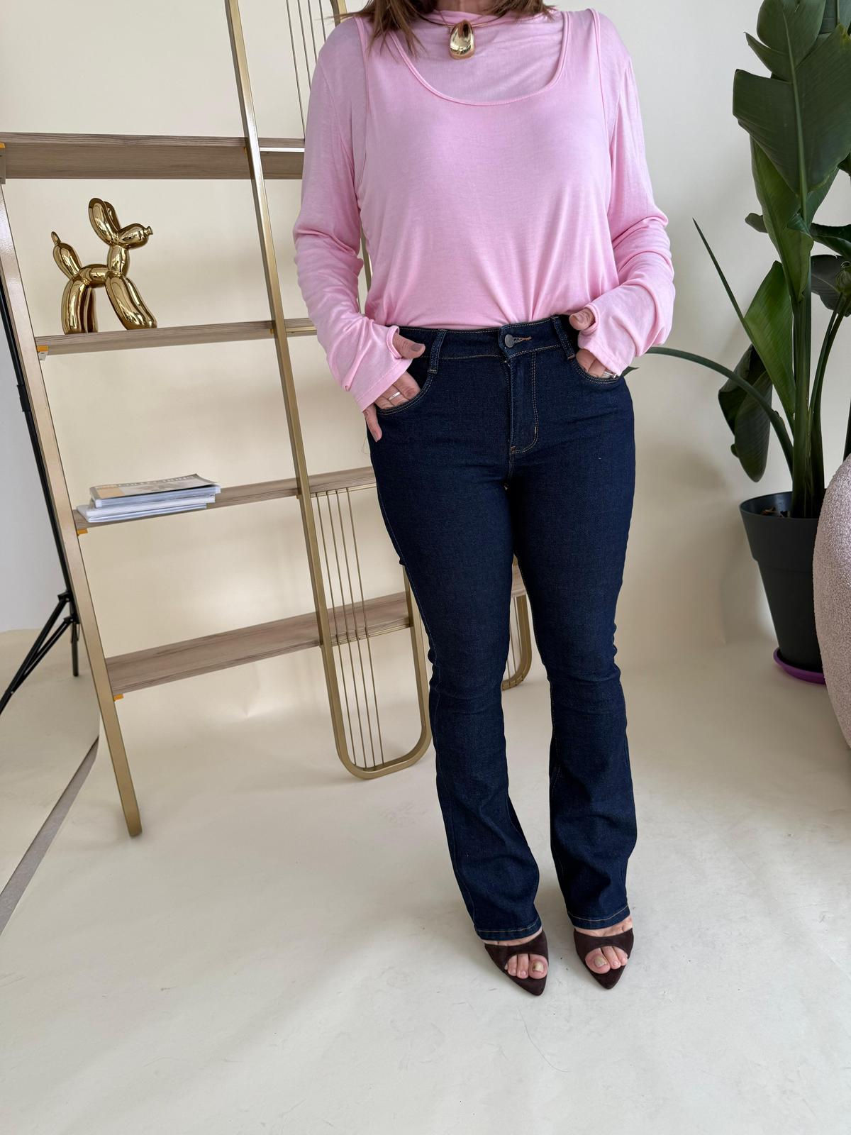 Jeans zampa push up curvy
