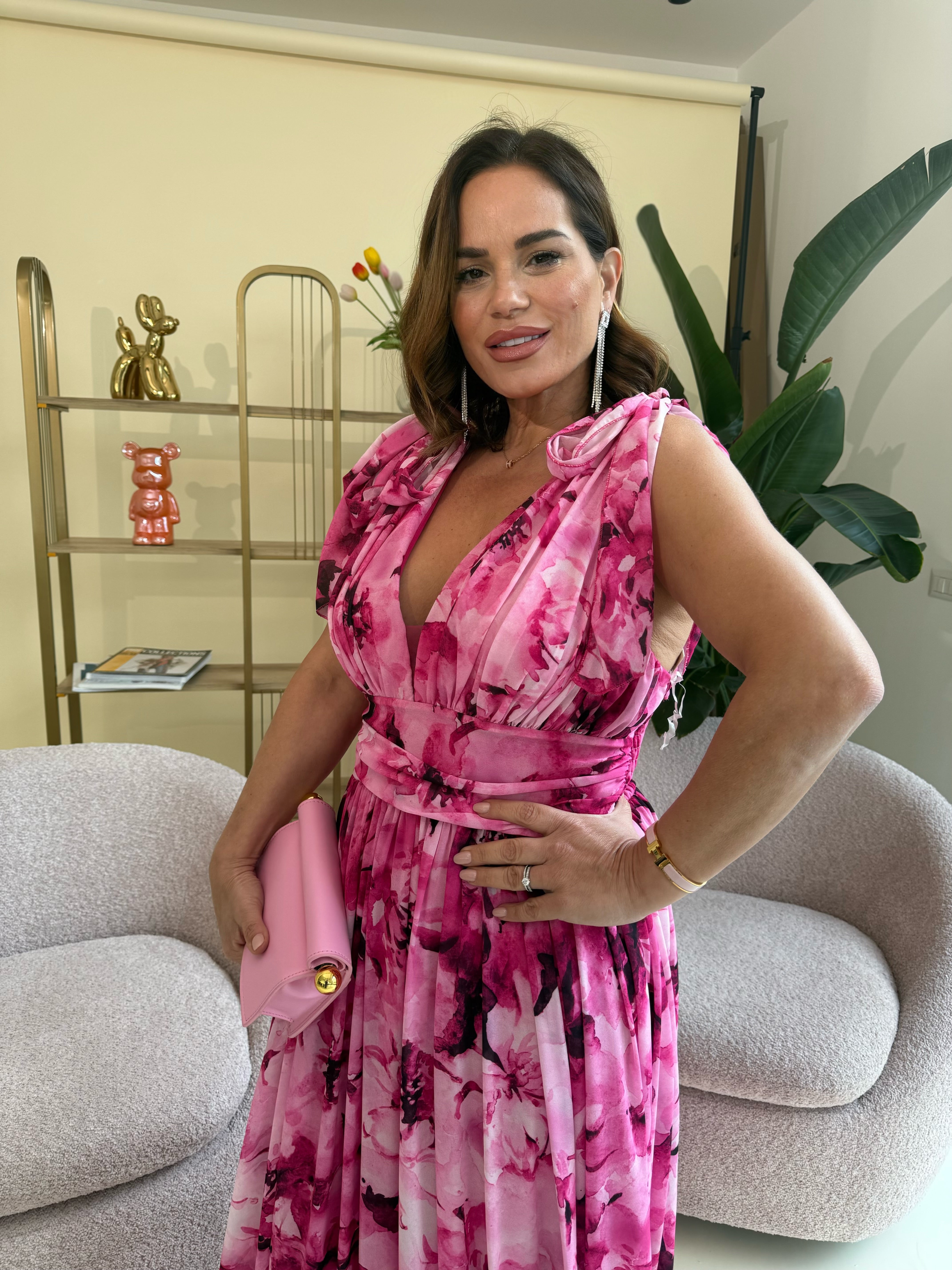 Abito cerimonia floreale curvy