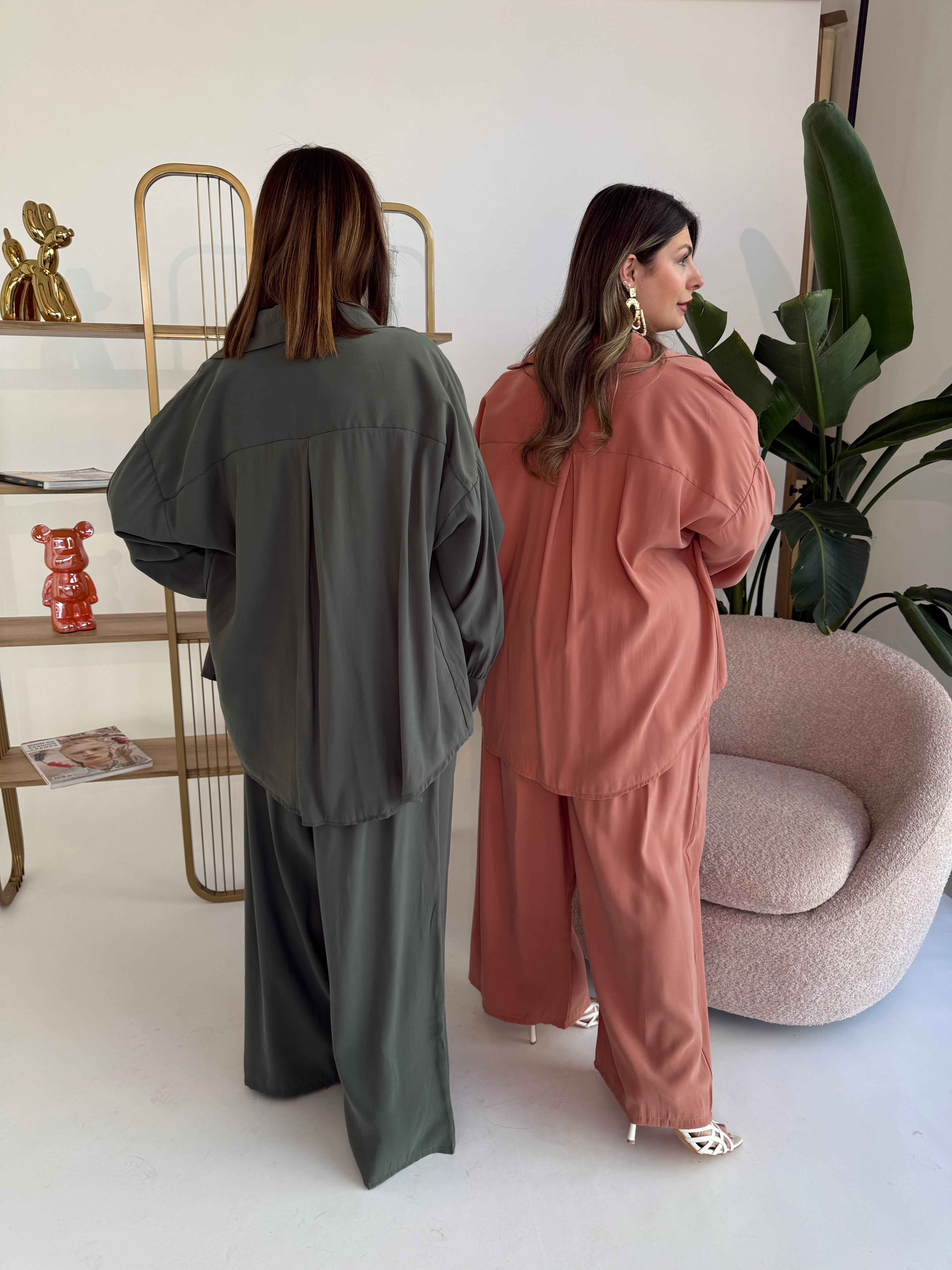 Cordset camicia e pantalone curvy