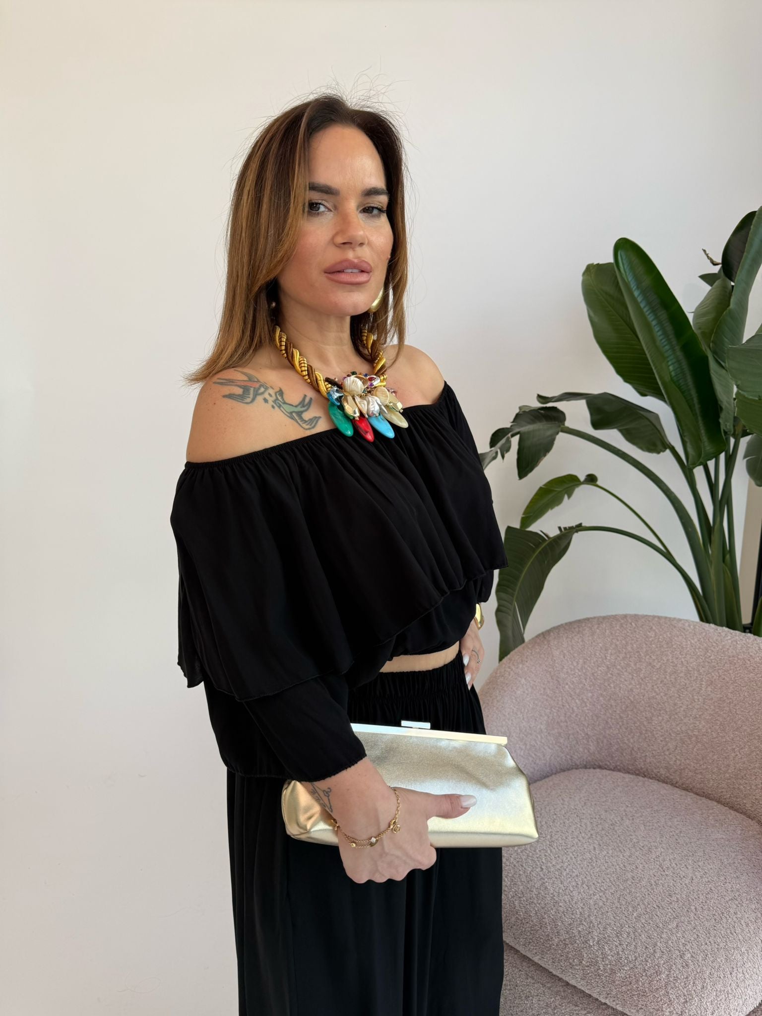 Cordset pantalone e top lino curvy